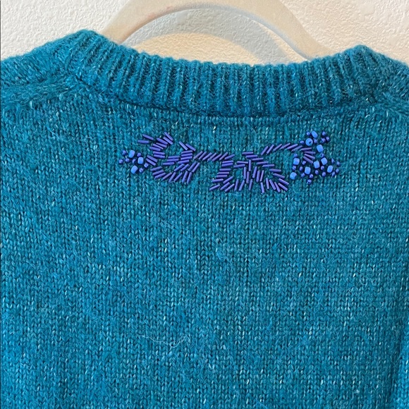 Sundance Teal Cardigan with beading - Picture 8 of 10